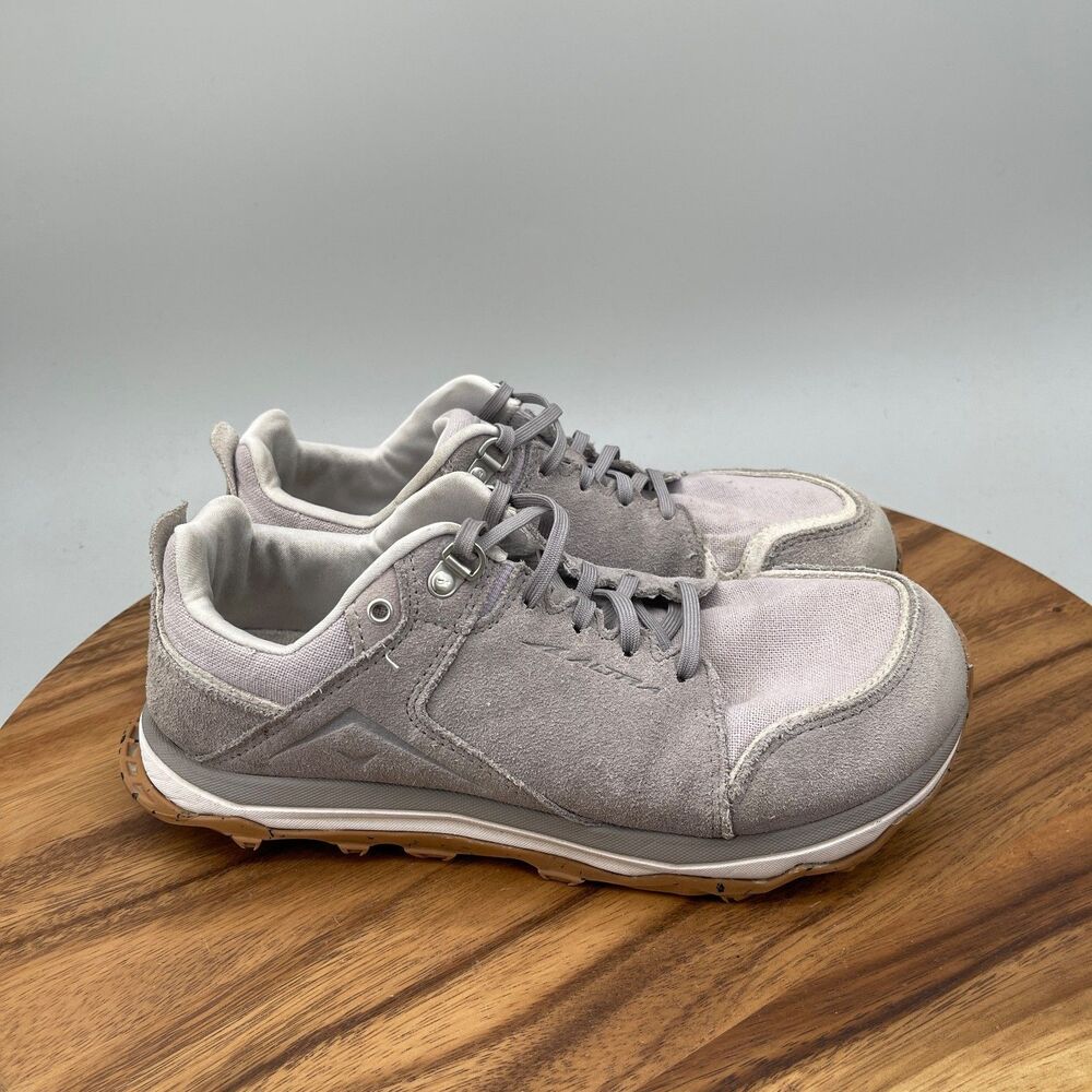 Altra Lone Peak Alpine Shoes Womens Size 9.5 Beige Trail Running Suede Hiking